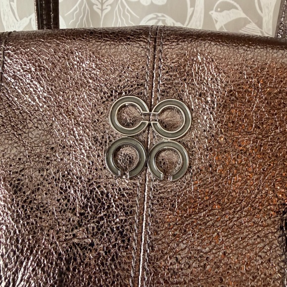 Coach Satchel Pewter Metallic Leather w/ 2 Hangtags Silver 2010 #14976 EUC - Picture 6 of 16